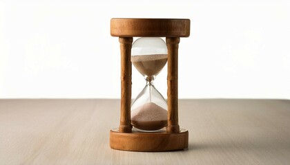 hourglass on a black