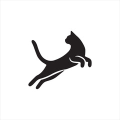 illustration of a jumping cat