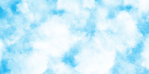 abstract blue watercolor grunge texture, classic hand painted Blue background, Beautiful grunge blue background with space and  design, marbled textured design on cloudy sky blue banner..