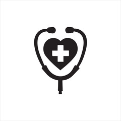 medical icon with heart