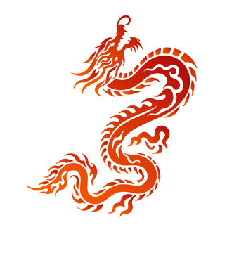recommend clip art: Dragon silhouette  vector silhouette of chinese dragon  golden dragon  red dragon  dragon icon