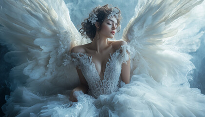sensual angel with wings