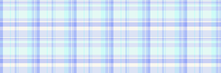 Realistic textile tartan pattern, folk fabric vector background. Ethnicity plaid seamless check texture in light and blue colors.