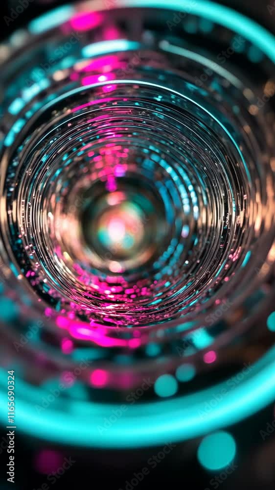 Canvas Prints swirling colors and lights create mesmerizing patterns in a glass tube