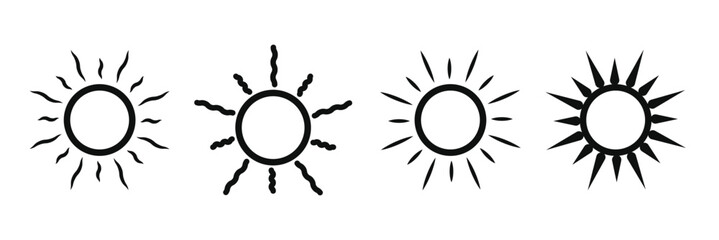 set of sun icons