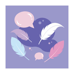 Fototapeta premium Speech Bubble collection. Different Speech bubbles for talk, dialogue, decoration. Vector illustration