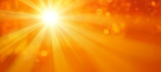 Obraz premium abstract orange background with sun and bokeh