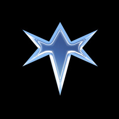 Design Star, circle, eye, sun, Y2K with ice crystal effect