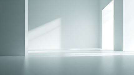 Minimalist White Room Interior Design With Light