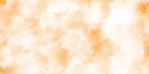 Old paper texture with stains and scratches, Aquarelle paint paper textured canvas element for text yellow orange design, abstract watercolor painting textured on white paper background.