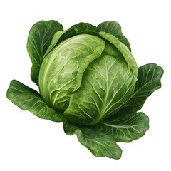 Obraz premium cabbage isolated on transparent background cabbage png