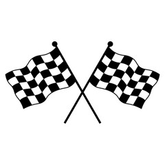 Fototapeta premium double crossed Checkered racing flags svg vector cutfile for circuit 