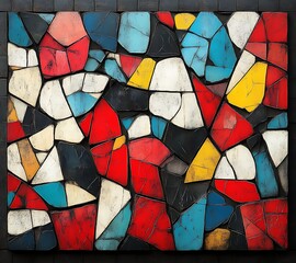 Fototapeta premium Abstract colorful mosaic artwork.
