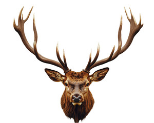 Isolated Head of a Majestic Stag
