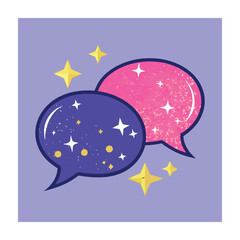 Speech Bubble collection. Different Speech bubbles for talk, dialogue, decoration. Vector illustration