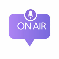 On Air Broadcasting Icon Vector Design.