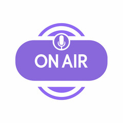 On Air Broadcasting Icon Vector Design.