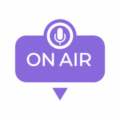 On Air Broadcasting Icon Vector Design.