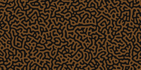 Seamless vector pattern. hexagonal, swirl, zigzag, Monochrome, vector, waving, Turing, labyrinth. algorithm, psychedelic, background. Reaction diffusion. Hand drawn Batik, chaotic motion. organic, dot