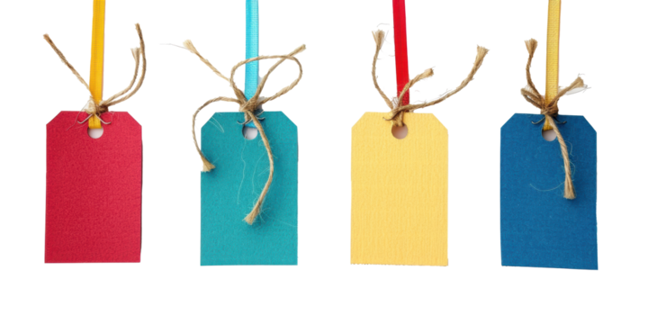 card note birthday celebration greeting gift or price tag; isolated on white background