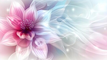 A vibrant, ethereal flower against a soft, abstract background, evoking tranquility and beauty.