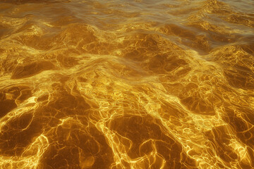 Obraz premium An endless beach where the waves are made of flowing liquid gold.