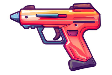 Colorful Cartoon-Style Toy Gun With Vibrant Design and Details