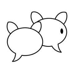 Speech Bubble collection. Different Speech bubbles for talk, dialogue, decoration. Vector illustration