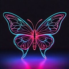 Butterfly on black background