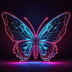 Butterfly on black background