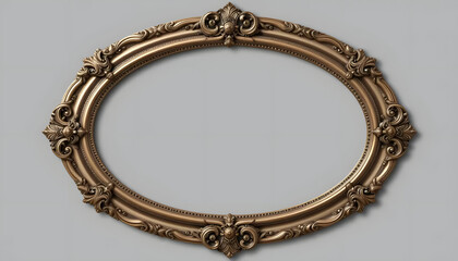 Antique oval wooden frame with ornate carvings perfect for vintage style decoration and art display