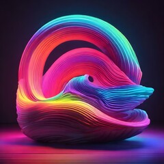 Abstract Colorful Swirl Podium Background
