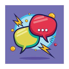 Speech Bubble collection. Different Speech bubbles for talk, dialogue, decoration. Vector illustration