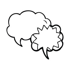 Speech Bubble collection. Different Speech bubbles for talk, dialogue, decoration. Vector illustration