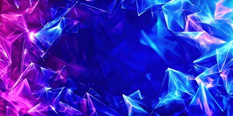 Blue and purple background with a blue and purple triangle