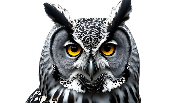 great horned owl in flight