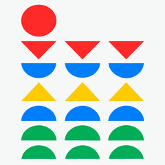 Colorful Geometric Shapes Vector Design.