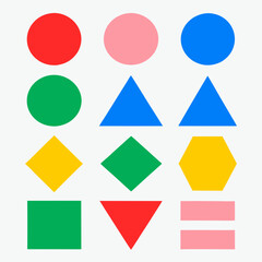 Colorful Geometric Shapes Vector Design.