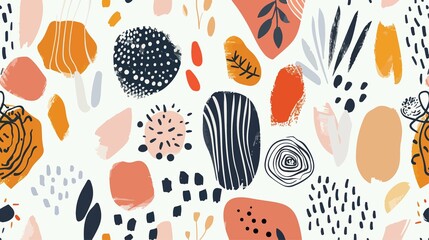 Abstract Hand-Drawn Shapes and Textures for Design Projects