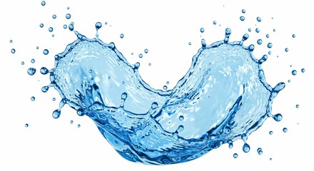 Obraz premium Crystal Clear Water Splash - A Stunning Macro Shot of Droplet and Ripples