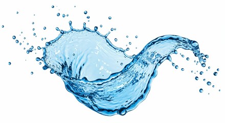 Crystal Clear Water Splash - A Stunning Macro Shot of Droplet and Ripples