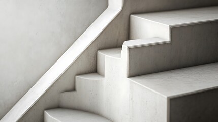 Obraz premium Modern Concrete Staircase Architectural Detail