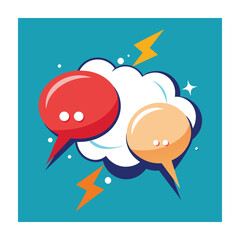 Bubbles Speech Vector Illustration