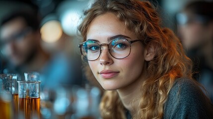 Scientists collaborating over complex molecular structure displays