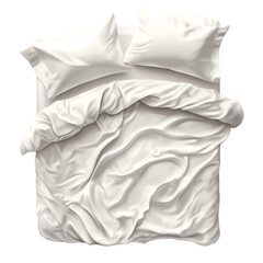 Obraz premium White cotton bed sheet isolated on transparent background bed sheet png