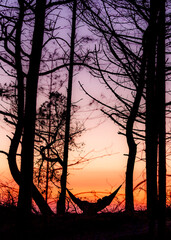 Odpoczynek w hamaku, zachód  © Majkol