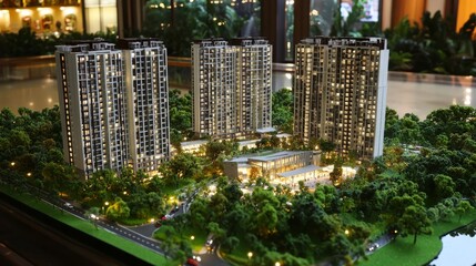 Fototapeta premium Building model, real estate sales