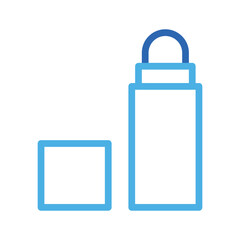 Blue marker pen icon. Concept of writing, drawing, and highlighting.