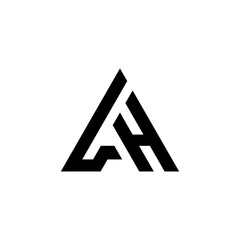 modern ah letter logo design	