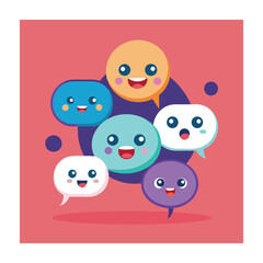 Bubbles Speech Vector Illustration